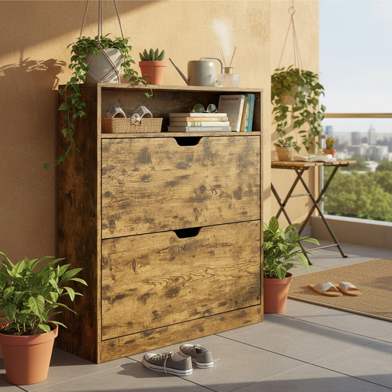 16 Pair Shoe Storage Cabinet