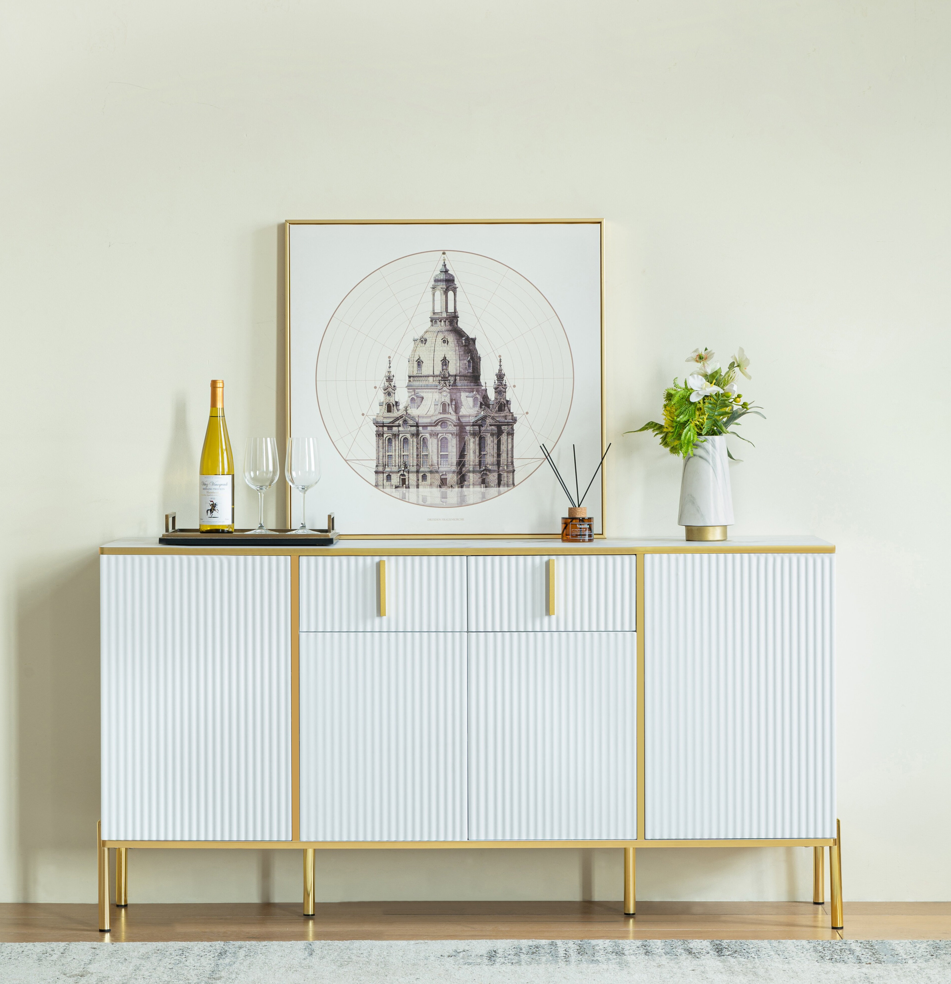 Dakota Fields Modern Buffet Storage for Living Room