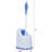 17'' Toilet Brush And Holder in White/Blue