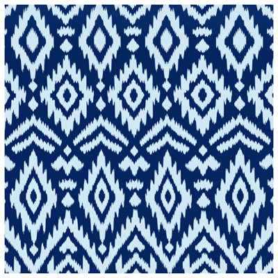 Blue Ikat Diamond Pattern Comforter
