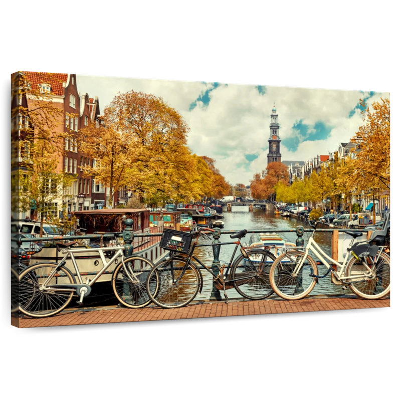 Lilie Amsterdam, paysage d'automne, H 16 po x l 24 po