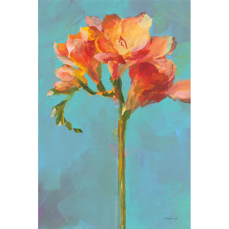 Modern Floral II by Danhui Nai - Wrapped Canvas Painting, 91cm H x 61cm W