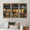 " La Brasserie Of Champs-lyses Paris " 3 - Pieces Painting Print