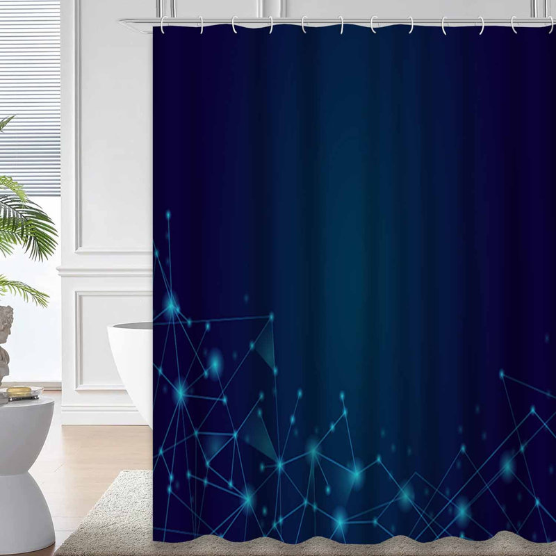 Rideau de douche à 12 crochets Creative, L 72 po x l 78 po