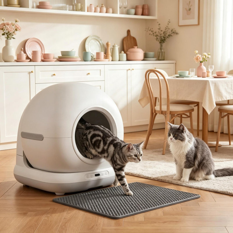 Smart Auto Litter Box, Self-Cleaning with App Control & UVC Light