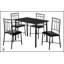 Ensemble de table de salle à manger compact 5 pièces avec chaises en similicuir, parfait pour les petits espaces et les cuisines modernes