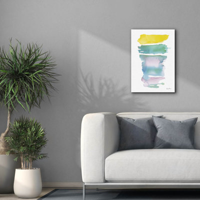 Epic Graffiti 'Sideways 1 Pastel'  by Farida Zaman Canvas Wall Art, 18" x 26"