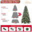 Arbre de Noël avec 3750 pointes, baies rouges, pommes de pin, support en métal robuste-1709272885