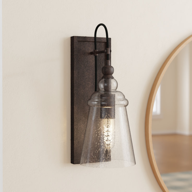 Levine Steel Armed Sconce, Dark Weathered Iron