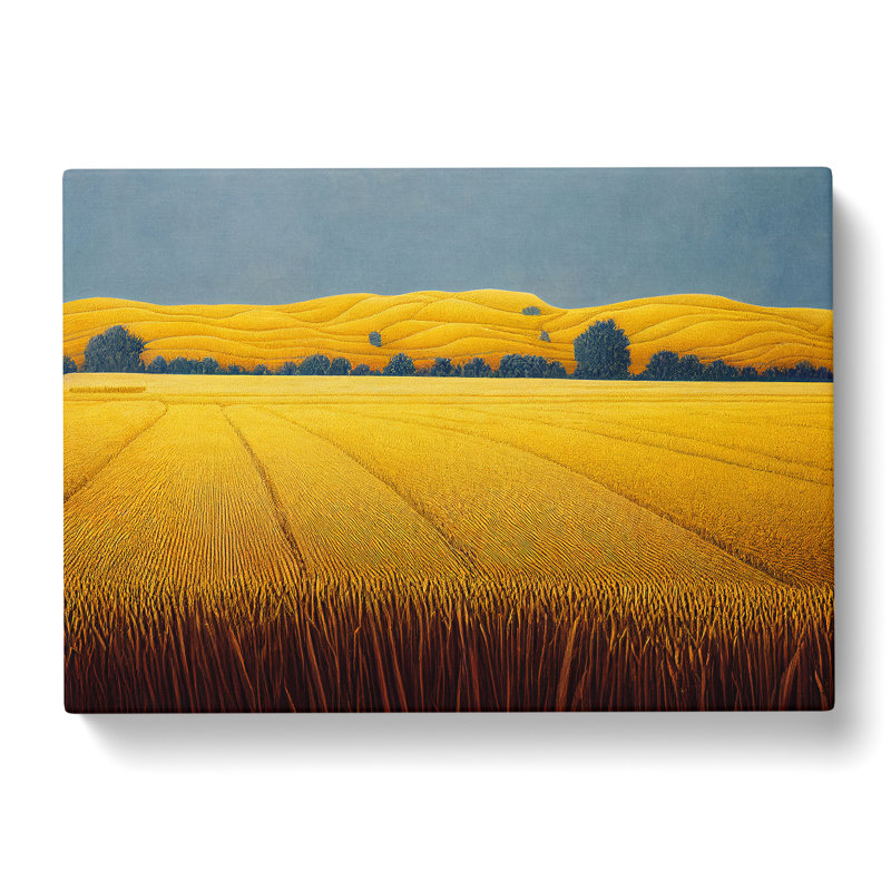 Head Turning Wheat Field - Wrapped Canvas, 40cm H x 60cm W x 3cm D
