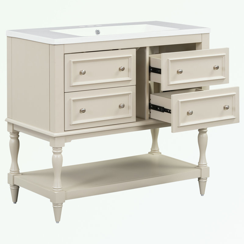 Armoire de salle de bain Miyosha, Beige