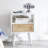 Modern nightstand with drawer and solid wood legs for living room-1031170685