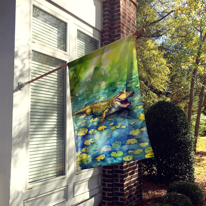 Drapeau de maison d'alligator