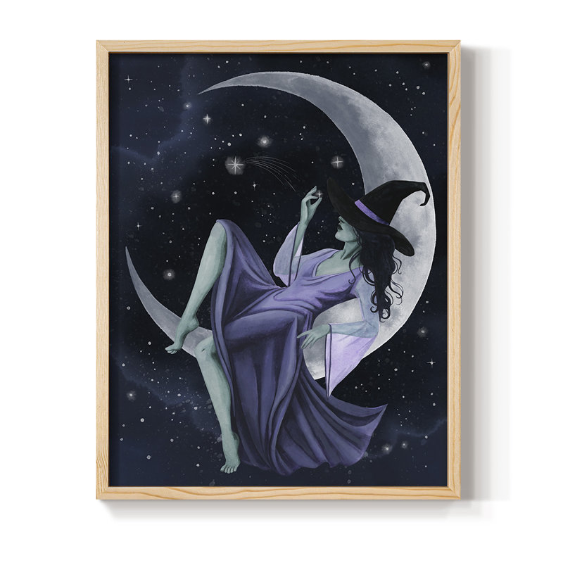 Star Sorceress I Framed Print - Solid Wood, 11" H x 9" W