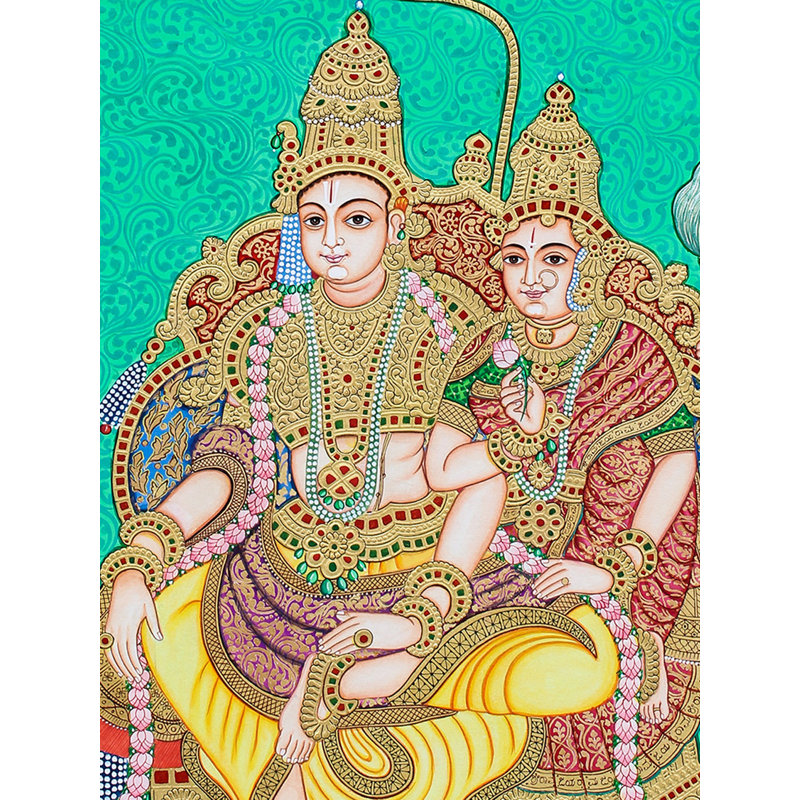 Peinture attrayante de Ram Darabar | Couleur naturelle sur toile | Par Shashank Bhardwaj