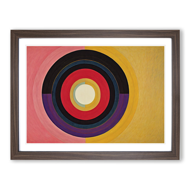 XH1022-10302X Wonderful Abstract Art - Single Picture Frame Print, 34cm H x 46cm W x 2cm D, Walnut Framed