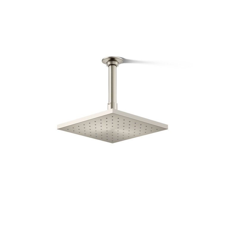 Contemporary Square 8" Rainhead with Katalyst Air-Induction Spray, 2.5 Gpm