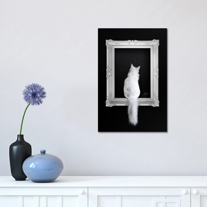 Cat In Frame by Kathrin Federer - Wrapped Canvas Print, 101.6 cm H x 66.04 cm W x 1.91 cm D