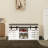 Double Door Shoe Storage Bench with Cushion 2-Tier Entryway Organizer with Sliding Barn Doors