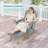 Folding Adirondack Chair with Retractable Ottoman and Cup Holder, Outdoor HDPE Lounge Chair-1949768058