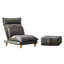 Colville Upholstered Accent Chair with Footstool