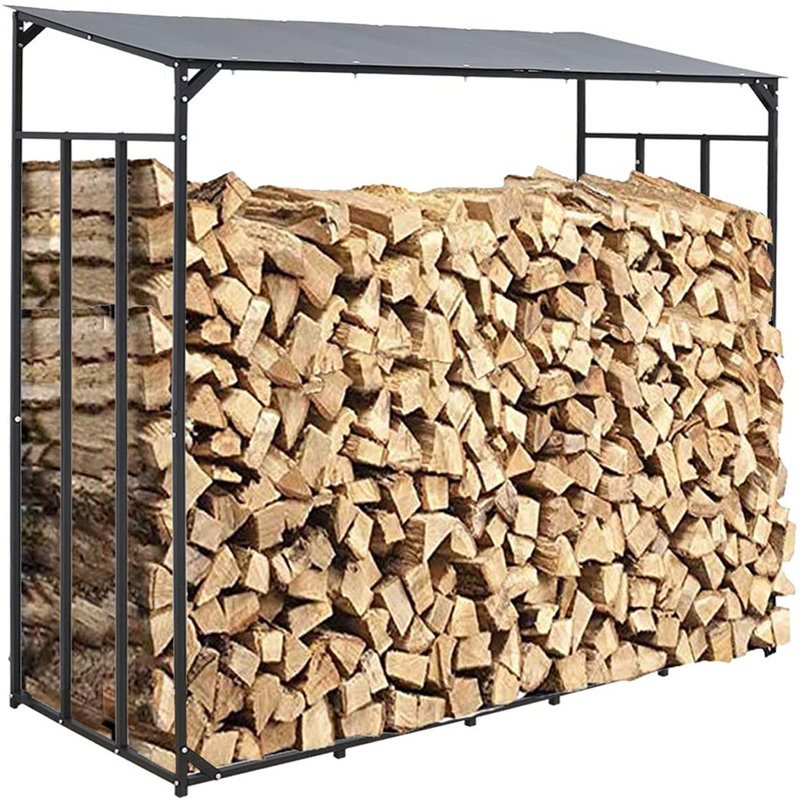 156.5cm W Metal Log Rack