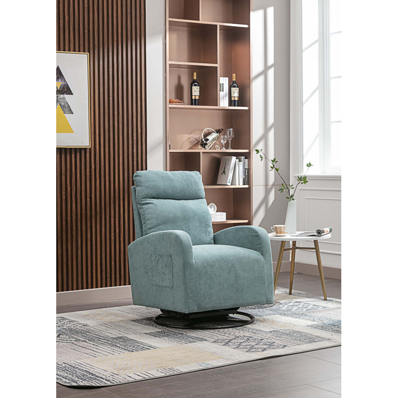 Chaise berçante, Polyester bleu clair
