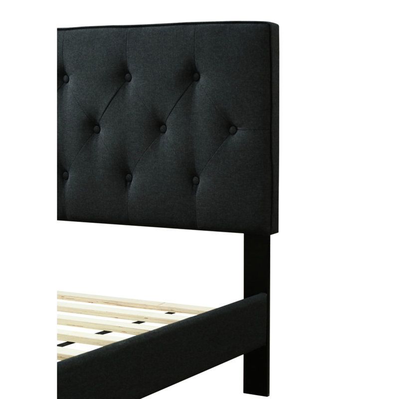 Grand lit dans une boîte Enable - Tête de lit noire avec fonction