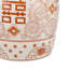 Tabouret de jardin double en céramique orange et blanc Double Happiness-2029096080