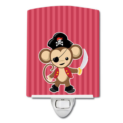 Pirate Monkey Ceramic Night Light