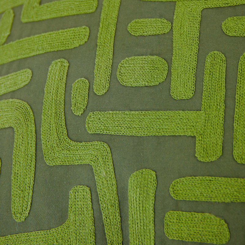 Brooke Abstract Square Throw Pillow Cover, Green