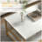 HOMCOM Coffee Tables Set of 2, 2-Rier Rectangle and Round Coffee Table with Storage Shelves, Faux Marble Top and Steel Frame