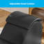 Chaise longue incurvée courbée en similicuir et ergonomique avec housse amovible et lavable, noir-1326238852