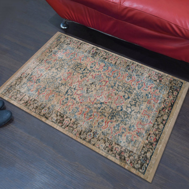 MACHINE MADE POLYESTER AREA RUGS - Rectangle | Multicolor Color, Oriental Design, Low Pile Machine Made Area Rugs for Living Room, Bed Room