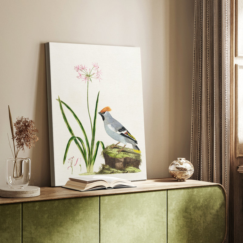 Oiseau dans un habitat II - galerie Cavas sur mesure, H 18 po x l 12 po