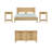 Hall 4-piece Bedroom Set - King, Light Brown-1789682632-1789682639