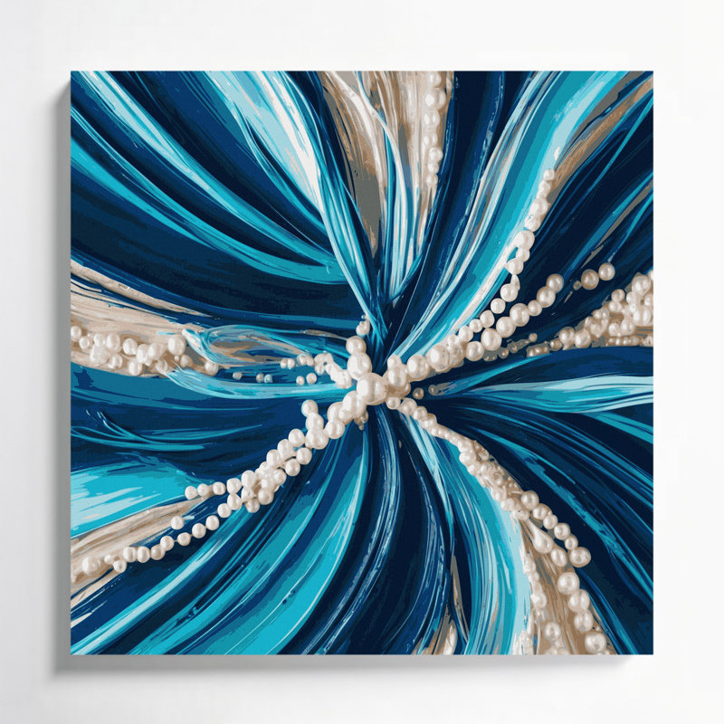 Art mural sur toile Lyrical Abstraction 13, H 12 po x l 12 po