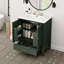 Meuble-lavabo autoportant de 30 po avec lavabo en céramique, armoire de rangement avec portes à fermeture en douceur, tiroir fonctionnel et tablette réglable