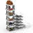 6-Tier Foldable Shoe Rack Vertical Shoe Organizer Narrow Shoe Rack for 6 Pairs Shoes Space Saving Free Standing for Corner Entryway Hallway Bedroom-641550841