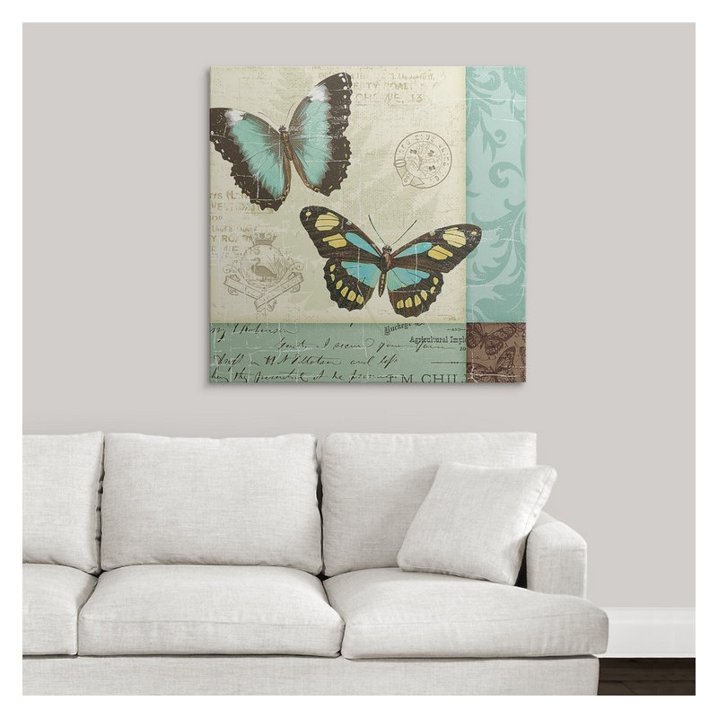 «Butterfly Patchwork II», impression, H 35 po x l 35 po x P 1,5 po, Toile