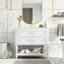Meuble-lavabo 36 po avec lavabo sous-comptoir en céramique, 4 tiroirs, solution de rangement écologique autoportante-278731356
