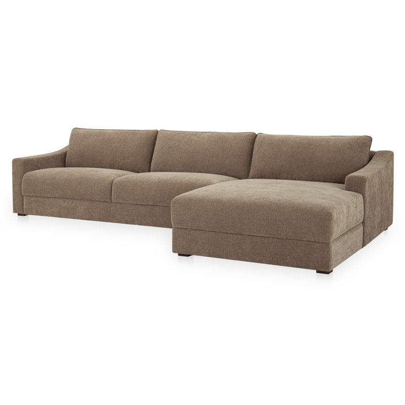 Canapé modulaire Nora Gerardi taupe, Orienté à droite