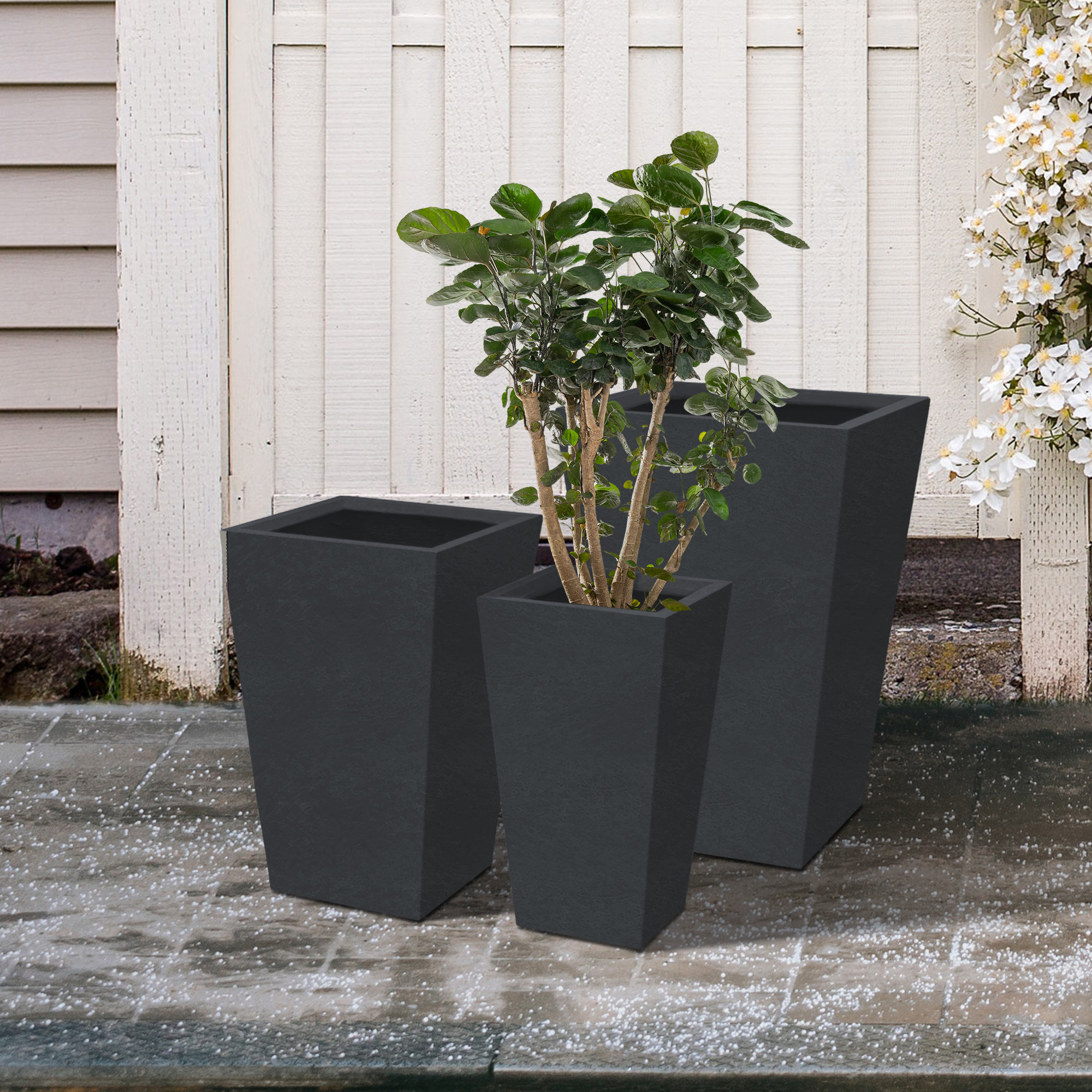 DIY Concrete Planters, Ideas for Outdoor Home Decorating with Flowers