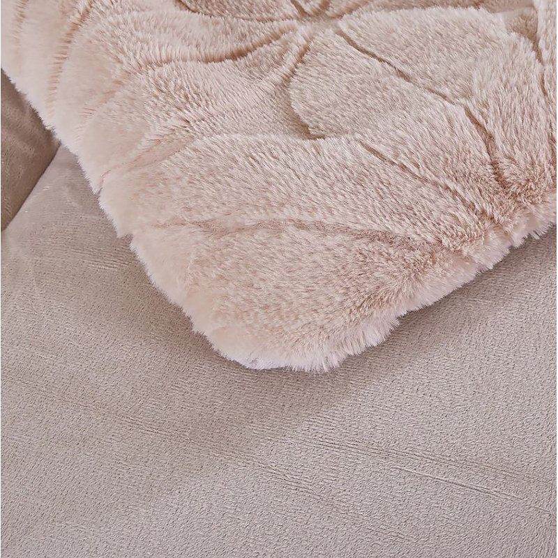 Ensemble d'édredon 4 pièces rose, Édredon très grand et 3 pièces supplémentaires, Rose