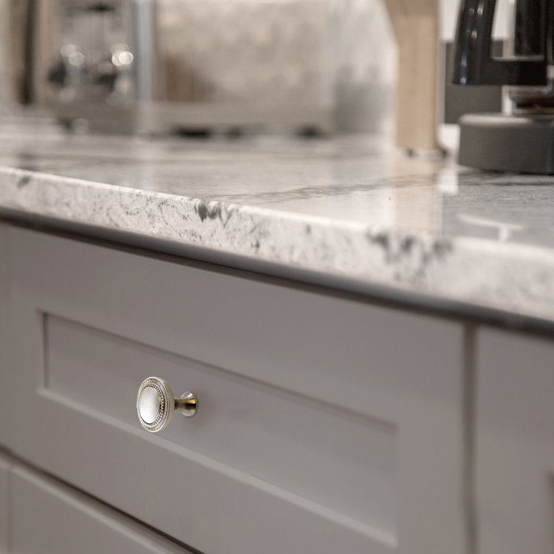 Brushed Nickel Round Aluminum Cabinet Knob Set