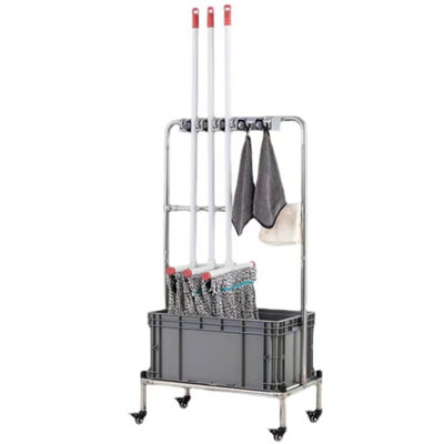 Mobile Cleaning Tool Storage And Drain Rack