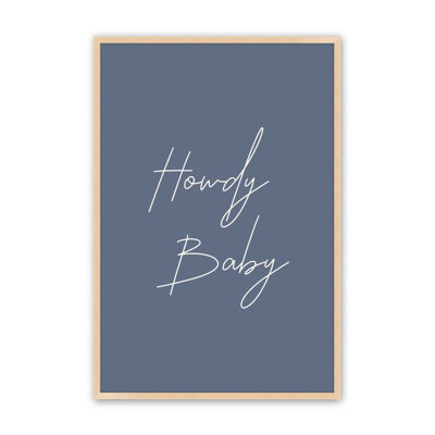 Navy Howdy Baby Print