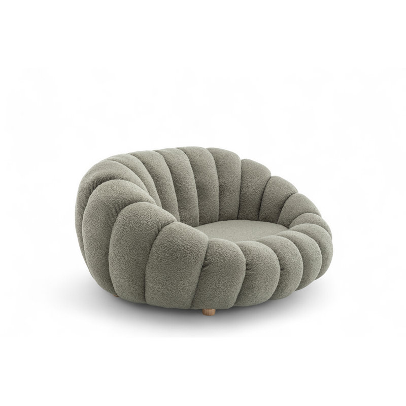Mirielle Evins 2 Seater Teddy Boucle Loveseat, Sage Green