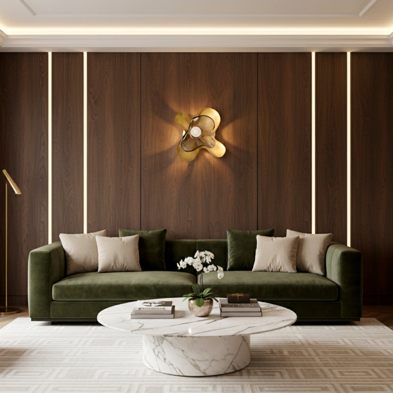 Butterfly Wall Sconce – Elegant Brass – Glass Lighting Design & Color Options, Gray