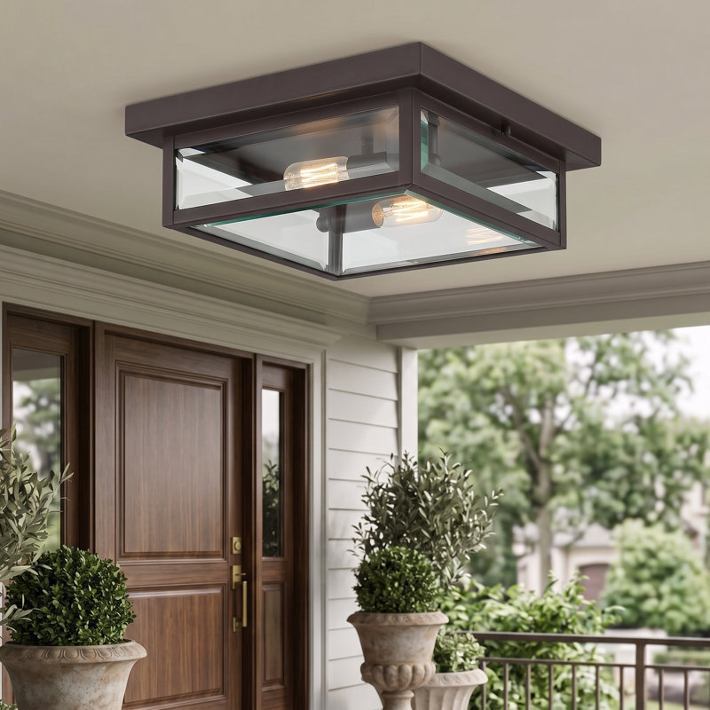 Plafonnier encastré d'extérieur Westover 2 lumières Westover, Bronze occidental